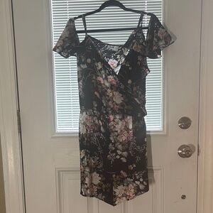 Floral Cold Shoulder Romper